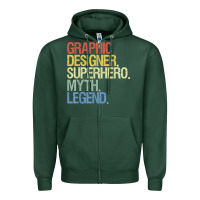 Sports Green funny graphic designer t shirt Zipper Hoodie - linhVisuals
