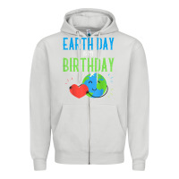 Dove Grey earth day is my birthday shirt pro environment party gift t shirt Zipper Hoodie - linhVisuals