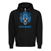 Black funny vintage lion face head detroit gifts tank top Zipper Hoodie - linhVisuals