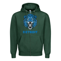 Sports Green funny vintage lion face head detroit gifts tank top Zipper Hoodie - linhVisuals