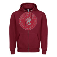 Burgundy stevens institute of technology Zipper Hoodie - linhVisuals