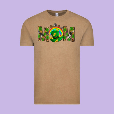 Western Mom With Shamrocks Vintage Tee Designed By Bundleandbundleshop