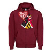 Burgundy alice in wonderland queen of hearts off with their heads tank top Zipper Hoodie - linhVisuals