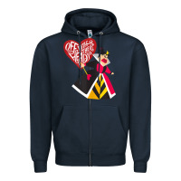 Navy alice in wonderland queen of hearts off with their heads tank top Zipper Hoodie - linhVisuals