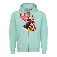 Seafoam alice in wonderland queen of hearts off with their heads tank top Zipper Hoodie - linhVisuals