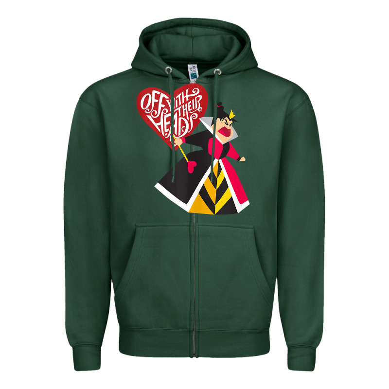 Alice In Wonderland Queen Of Hearts Off With Their Heads Tank Top Zipper Hoodie by linhVisuals | Teevron