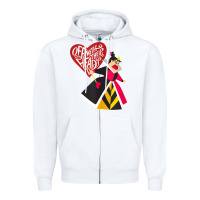 White alice in wonderland queen of hearts off with their heads tank top Zipper Hoodie - linhVisuals