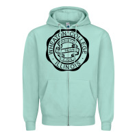 Seafoam wheaton college illinois Zipper Hoodie - linhVisuals