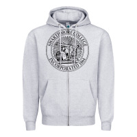 Heather Grey swarthmore college Zipper Hoodie - linhVisuals