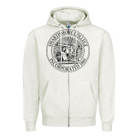 Oatmeal Heather swarthmore college Zipper Hoodie - linhVisuals