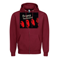 Burgundy #franz ferdinand (10) Zipper Hoodie - linhVisuals