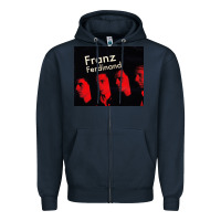 Navy #franz ferdinand (10) Zipper Hoodie - linhVisuals