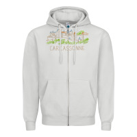 Dove Grey carcassonne france unique hand drawn art gift men women t shirt Zipper Hoodie - linhVisuals
