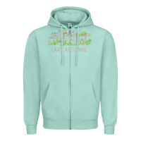 Seafoam carcassonne france unique hand drawn art gift men women t shirt Zipper Hoodie - linhVisuals