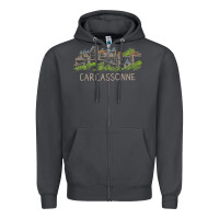 Smoke carcassonne france unique hand drawn art gift men women t shirt Zipper Hoodie - linhVisuals
