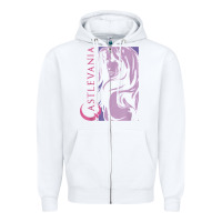 White castlevania alucard dark portrait t shirt Zipper Hoodie - linhVisuals