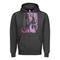 Charcoal Heather castlevania alucard dark portrait t shirt Zipper Hoodie - linhVisuals