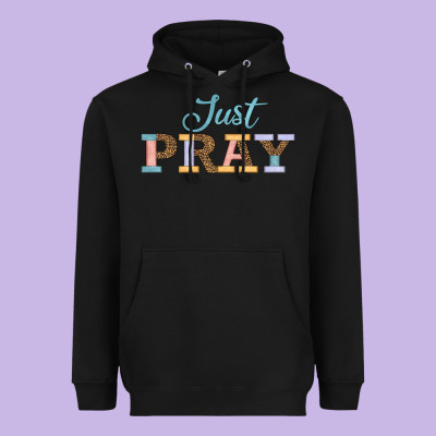 Just Pray Heavyweight Hoodie Designed By Jahusdesignshop