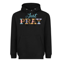 Black Just Pray Heavyweight Hoodie - JahusDesignShop