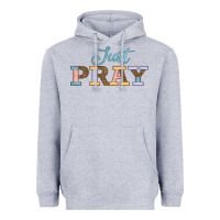 Heather Grey Just Pray Heavyweight Hoodie - JahusDesignShop