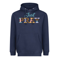Navy Just Pray Heavyweight Hoodie - JahusDesignShop