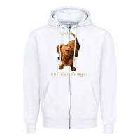 White can i pet dat dawg funny dog dachshund lover doxie gift t shirt Zipper Hoodie - linhVisuals