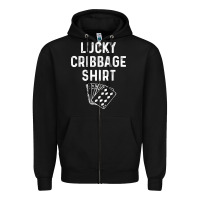 Black funny cribbage shirt lucky card game player lover gift t shirt Zipper Hoodie - linhVisuals