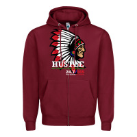 Burgundy hustle 247 gang clothing native american men gift t shirt t shirt Zipper Hoodie - linhVisuals
