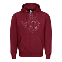 Burgundy funny australian cattle dog t shirt Zipper Hoodie - linhVisuals
