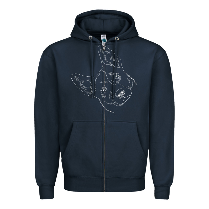 Funny Australian Cattle Dog T Shirt Zipper Hoodie by linhVisuals | Teevron