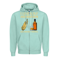 Seafoam i like golf and bourbon and maybe 3 people t shirt Zipper Hoodie - linhVisuals