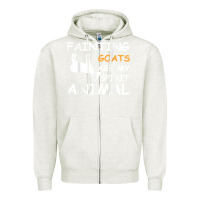 Oatmeal Heather fainting goats are my spirit animal t shirt Zipper Hoodie - linhVisuals