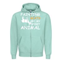 Seafoam fainting goats are my spirit animal t shirt Zipper Hoodie - linhVisuals