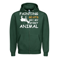 Sports Green fainting goats are my spirit animal t shirt Zipper Hoodie - linhVisuals