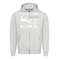 Dove Grey fainting goats are my spirit animal t shirt Zipper Hoodie - linhVisuals