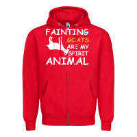 Red fainting goats are my spirit animal t shirt Zipper Hoodie - linhVisuals