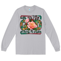 Moon Dust With god all things are possible leopard frame Long Sleeve Tee - LillyAllenDesigns