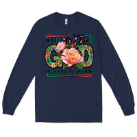 Navy With god all things are possible leopard frame Long Sleeve Tee - LillyAllenDesigns
