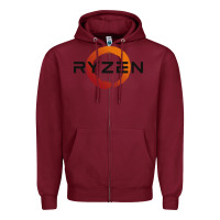 Burgundy ryzen free world Zipper Hoodie - linhVisuals