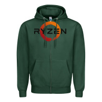 Sports Green ryzen free world Zipper Hoodie - linhVisuals