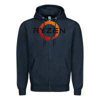 Navy ryzen free world Zipper Hoodie - linhVisuals