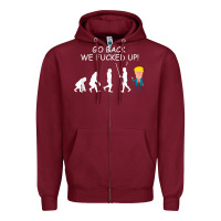 Burgundy go back we fucked up funny anti trump 2020 election apparel t shirt Zipper Hoodie - linhVisuals