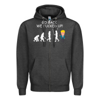 Charcoal Heather go back we fucked up funny anti trump 2020 election apparel t shirt Zipper Hoodie - linhVisuals