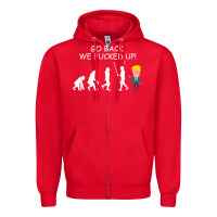 Red go back we fucked up funny anti trump 2020 election apparel t shirt Zipper Hoodie - linhVisuals