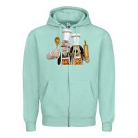 Seafoam Wallace Gourmeat Zipper Hoodie - linhVisuals