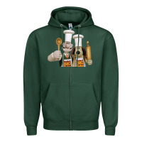 Sports Green Wallace Gourmeat Zipper Hoodie - linhVisuals