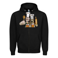 Black Wallace Gourmeat Zipper Hoodie - linhVisuals