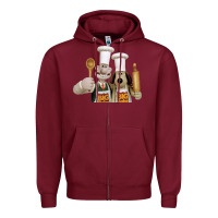Burgundy Wallace Gourmeat Zipper Hoodie - linhVisuals