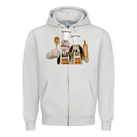 Dove Grey Wallace Gourmeat Zipper Hoodie - linhVisuals