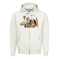 Oatmeal Heather Wallace Gourmeat Zipper Hoodie - linhVisuals